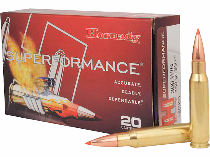 Hornady Superformance 308 Winchester Ammo 150 Grain Hornady SST  Box of 20