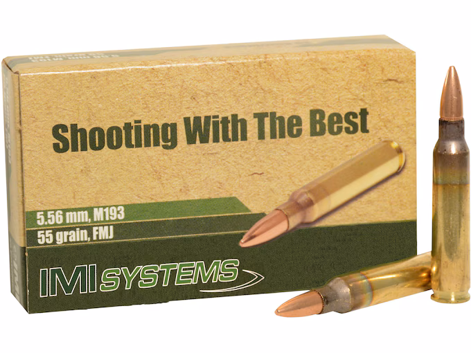 IMI M193 5.56x45mm NATO Ammo Metal Jacket