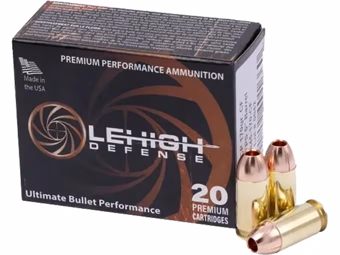 Lehigh Defense Controlled Fracturing 45 ACP Ammo 170 Grain Fragmenting Hollow Point Lead Free
