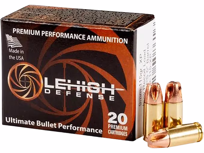 Lehigh Defense XP 9mm Luger Ammo 115 Grain Lehigh Xtreme Penetrator Fluted Lead Free
