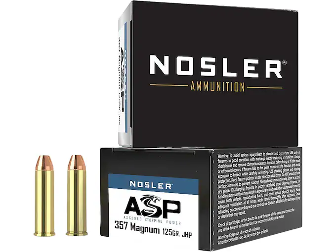 Nosler ASP 357 Magnum Ammo 125 Grain Jacketed Hollow Point
