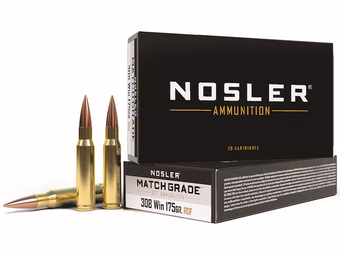 Nosler Match Grade 308 Winchester Ammo 175 Grain  Box of 20