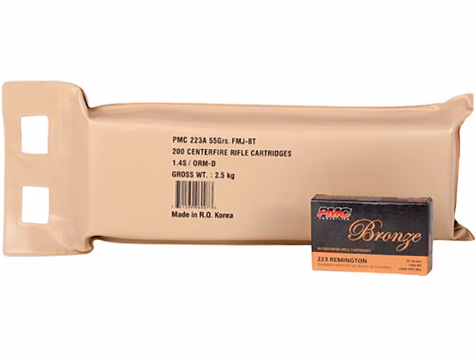 PMC Bronze 223 Remington Ammo 55 Grain Metal Jacket