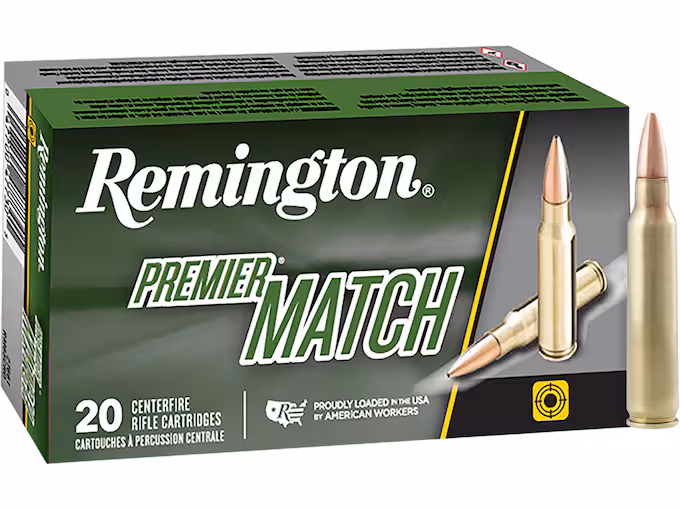 Remington Premier Match 223 Remington Ammo 52 Grain Jacketed  Box of 20