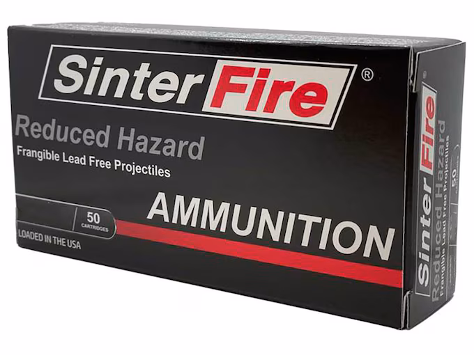 SinterFire Reduced Hazard 45 ACP Ammo 155 Grain Frangible Flat Nose Lead