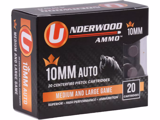 Underwood 10mm Auto Ammo 200 Grain Flat Nose
