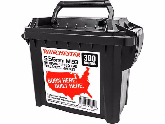 Winchester M193 5.56x45mm NATO Ammo Metal Jacket