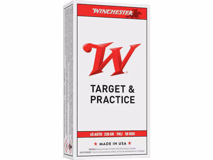 Winchester White Box USA 45 ACP Ammo 230 Grain Full Metal Jacket